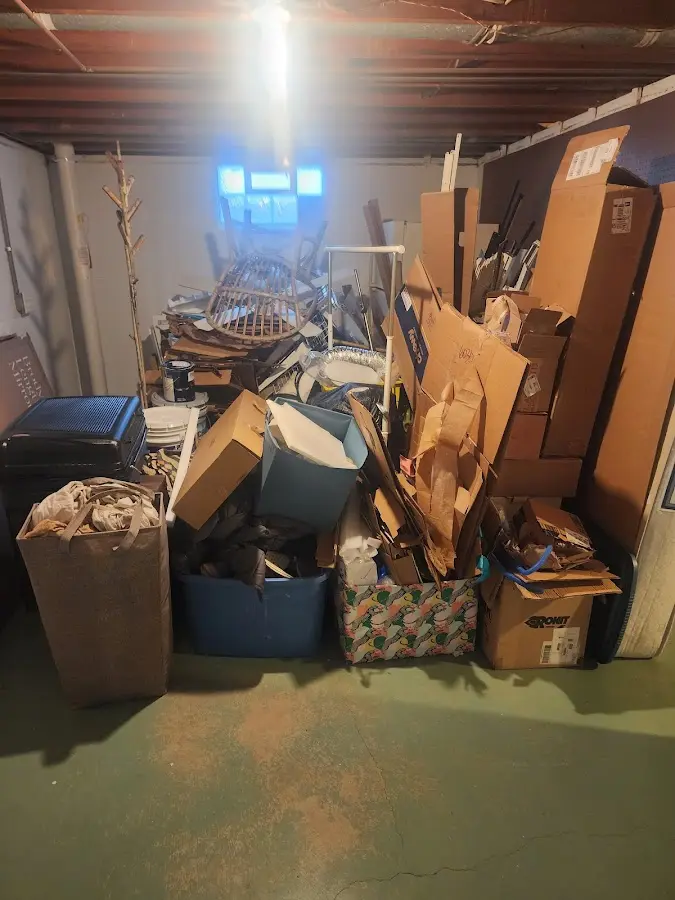 Roll-off dumpster container at job site for Cleanout Dumpster Rental in Chili